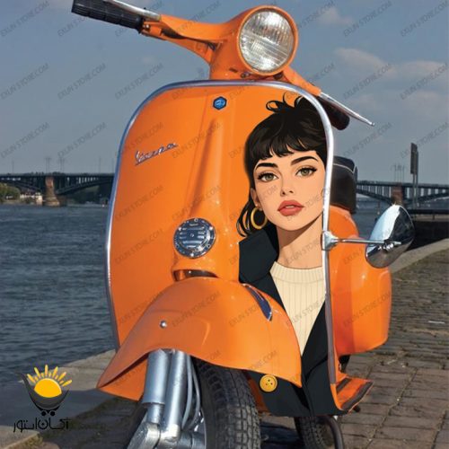 برچسب موتور سیکلت طرح Girl کد bm001 - Image 1