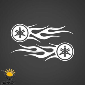 برچسب موتورسیکلت یاماها مدل Fire