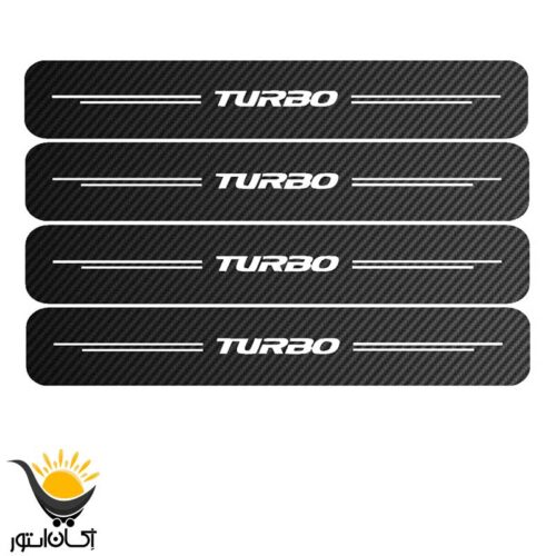 برچسب پارکابی خودرو TURBO طرح کربن - Image 1