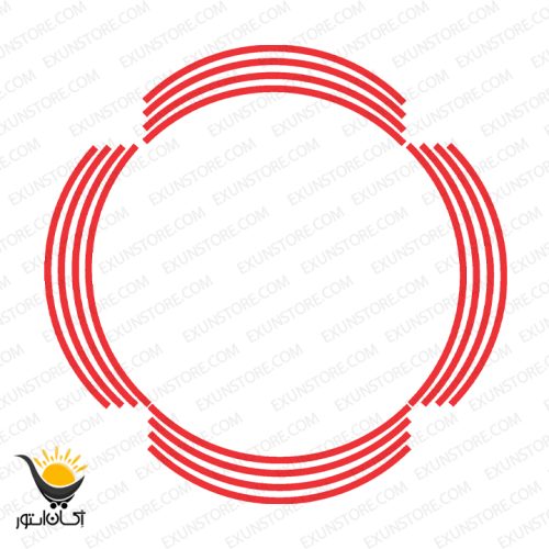 برچسب دور رینگ موتورسیکلت طرح ساده بسته 16 عددی - Image 2