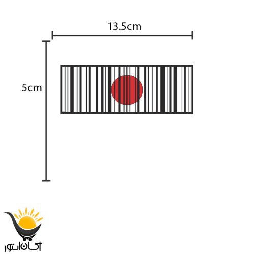 برچسب لچکی خودرو طرح بارکد ژاپن کد lc 204