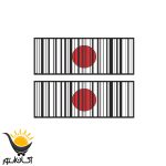 برچسب لچکی خودرو طرح بارکد ژاپن کد lc 204