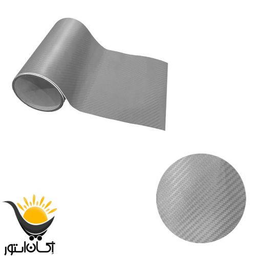 برچسب خودرو طرح کربن مدل سه بعدی رنگ سفید کد SK157