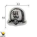 برچسب ژله ای طرح اسکلت Skeleton - Image 3