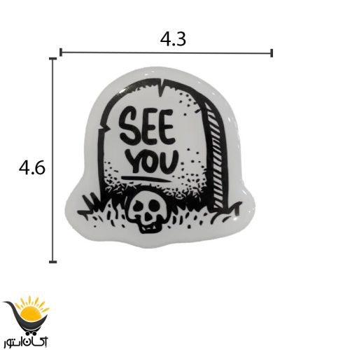 برچسب ژله ای طرح اسکلت Skeleton - Image 3