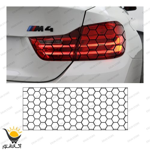 برچسب چراغ خودرو طرح شش ضلعی بسته دوعددی - Image 2