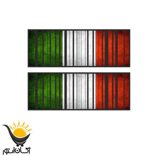برچسب لچکی خودرو طرح بارکد ایتالیا کد lc 210