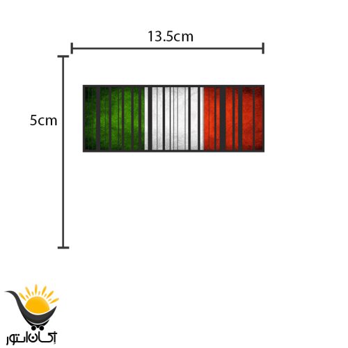 برچسب لچکی خودرو طرح بارکد ایتالیا کد lc 210