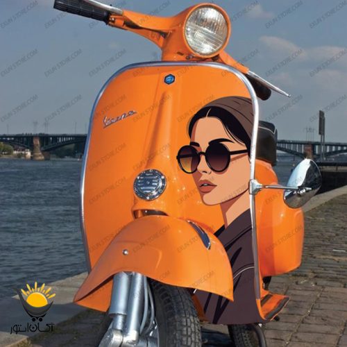 برچسب موتور سیکلت طرح Girl کد bm002 - Image 1