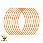 برچسب دور رینگ موتورسیکلت طرح اسپرت بسته 16 عددی - Image 2