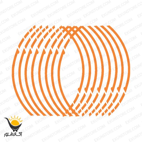 برچسب دور رینگ موتورسیکلت طرح اسپرت بسته 16 عددی - Image 2