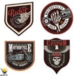 برچسب موتور سیکلت طرح Motorcycles بسته 4 عددی