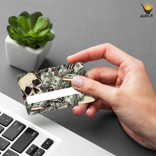 استیکر کارت اکلیلی طرح اسکلت کد SK005