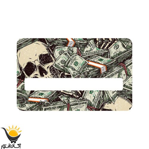 استیکر کارت اکلیلی طرح اسکلت کد SK005
