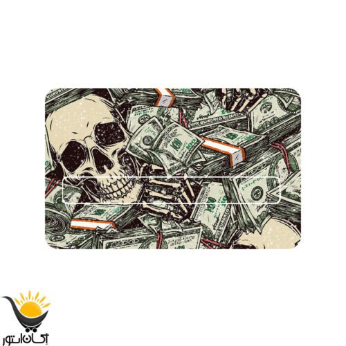استیکر کارت اکلیلی طرح اسکلت کد SK005