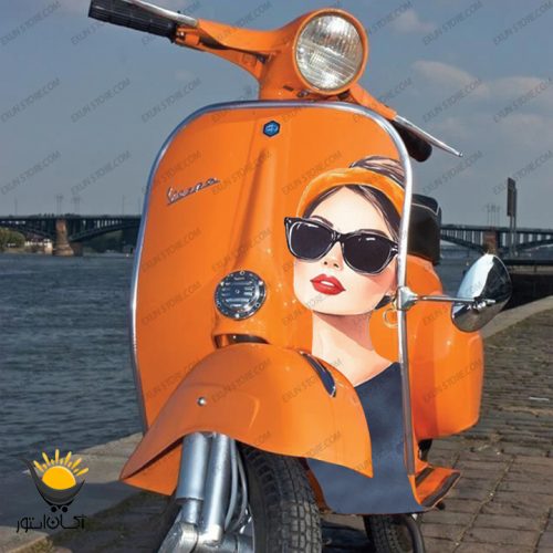 برچسب موتور سیکلت طرح Girl کد bm003 - Image 1