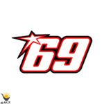 برچسب موتور سیکلت طرح 69