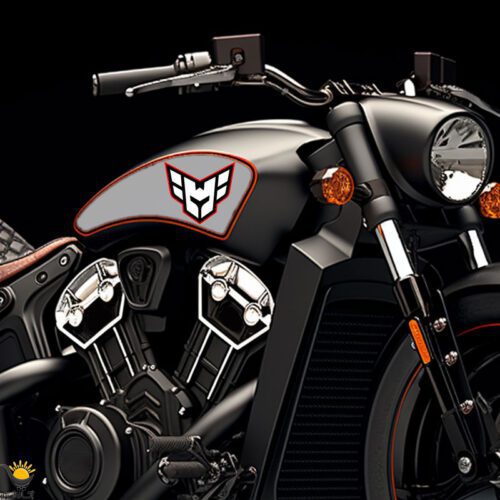 برچسب موتور سیکلت طرح Motor
