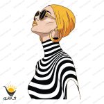 برچسب موتور سیکلت طرح Girl کد bm004 - Image 2
