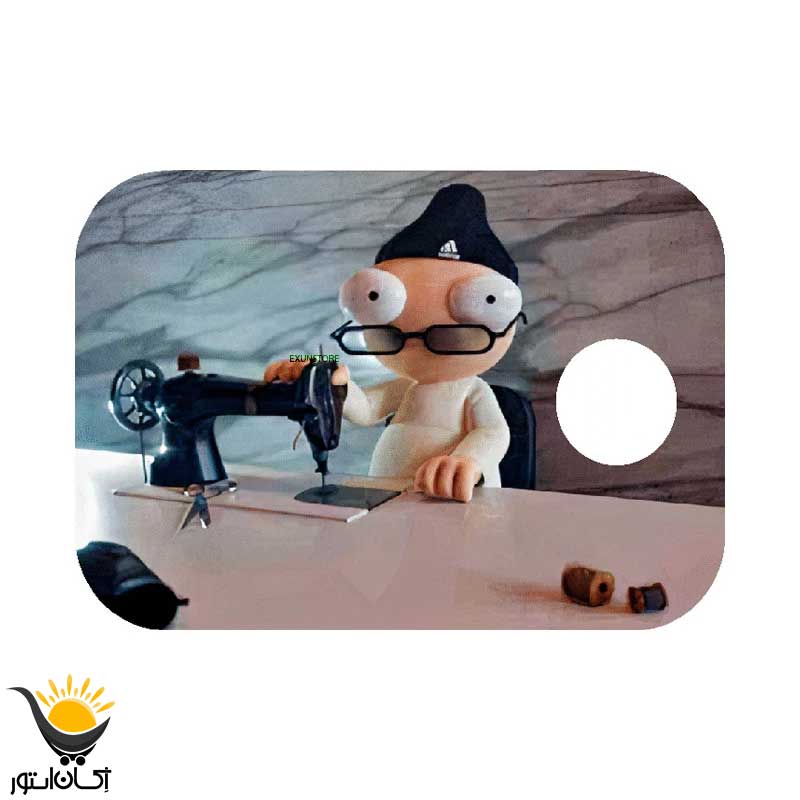 برچسب درب باک خودرو طرح پیرمرد زحمت کش مناسب برای پراید