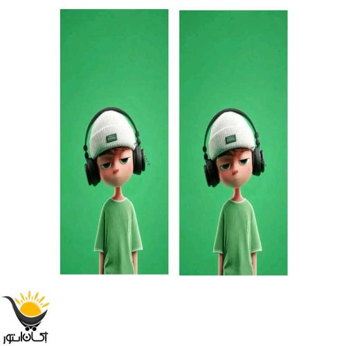 برچسب ستون خودرو طرح پسرسبز - Image 2
