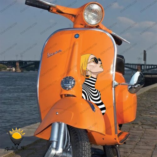 برچسب موتور سیکلت طرح Girl کد bm004 - Image 1