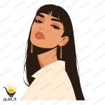 برچسب موتور سیکلت طرح Girl کد bm005 - Image 2