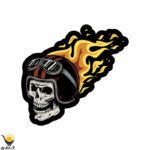 برچسب موتور سیکلت طرح fire