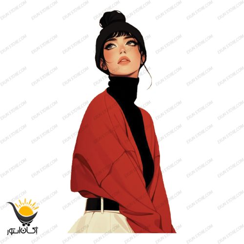 برچسب موتور سیکلت طرح Girl کد bm006 - Image 2
