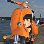برچسب موتور سیکلت طرح Girl کد bm007