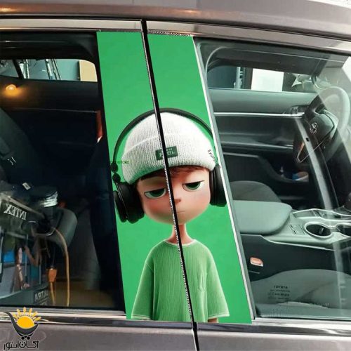 برچسب ستون خودرو طرح پسرسبز - Image 1