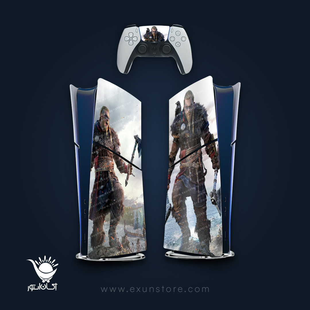 برچسب کنسول بازی پلی استیشن 5 اسلیم مدلgod of war اکسان استور