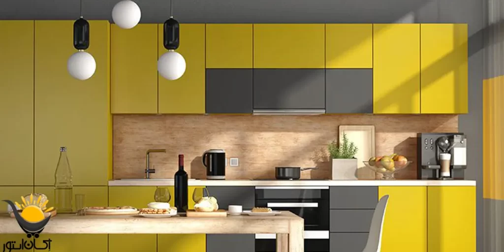 استفاده از کابینت های رنگی