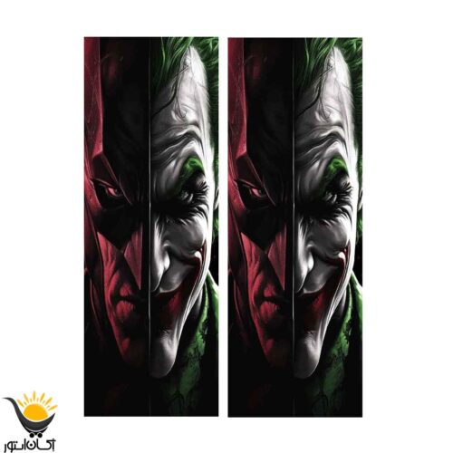 برچسب بدنه خودرو طرح بتمن و جوکر مناسب ستون - Image 2
