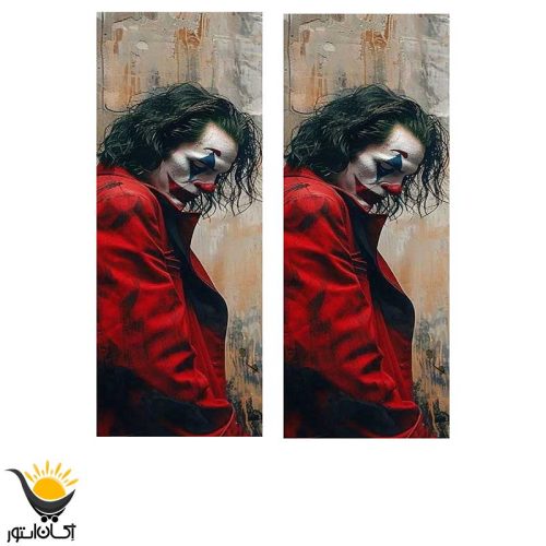 برچسب بدنه خودرو طرح جوکر مناسب ستون بسته دوعددی - Image 2