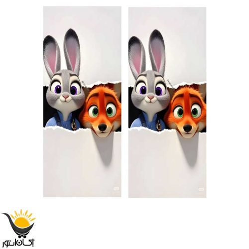 برچسب ستون خودرو طرح کارتونی - Image 2