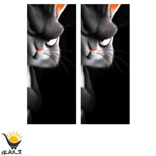 برچسب ستون خودرو طرح خرگوش - Image 2