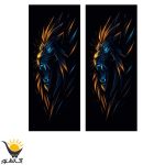 برچسب ستون خودرو طرح شیر - Image 2