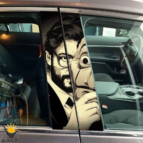 برچسب بدنه خودرو طرح مانی هیست مناسب ستون - Image 1