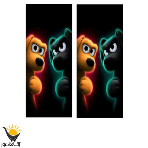 برچسب ستون خودرو طرح سگ - Image 2