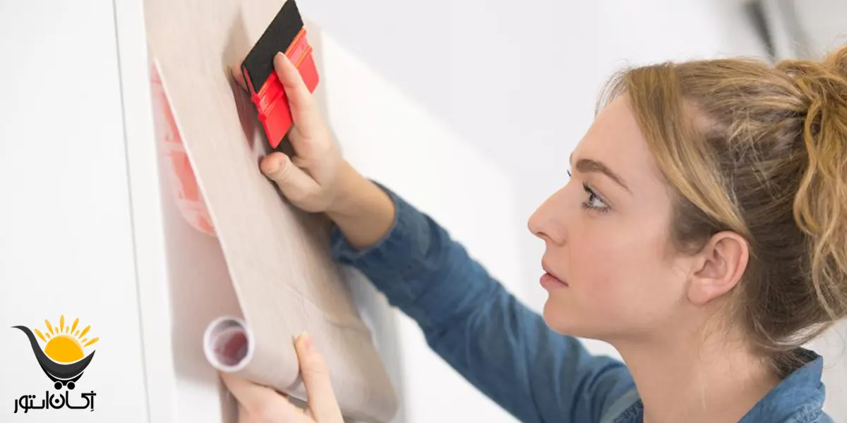 نصب برجسب کابینت آشپزخانه قدیمی