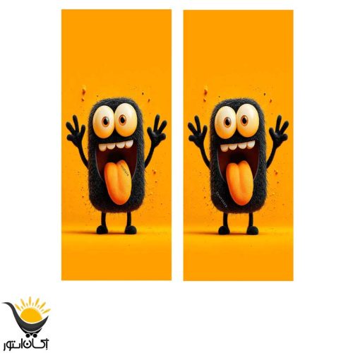 برچسب ستون خودرو طرح کارتونی - Image 2